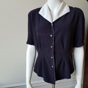 Componix Navy, short-sleeved blouse